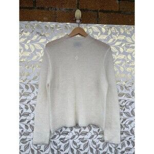 Pastiche Mohair Wool Sheer Knit Sweater Cream White Soft Girl Coquette T.L